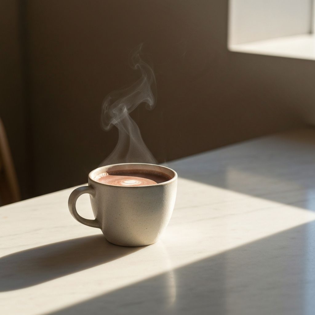 Warme Schokoladen in einer Tasse